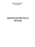 Định hướng phát triển năng lực môn tin học 3 khối 101112