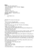 Ôn tập ngôn ngữ lập trình C căn bản