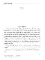 Chuyên đề về giá trị sản xuất nông, lâm nghiệp, thủy sản của huyện Tân Sơn, tỉnh Phú Thọ