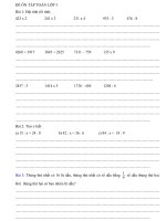 TOÁN ôn hè lớp 3 lên lơp 4   nhóm GIÁO dục TIỂU học 