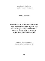 Nghiên cứu đặc tính sinh học và biện pháp phòng trừ bọ vòi voi diocalandra frumenti (coleoptera  curculionidae) hại dừa tại đồng bằng sông cửu long