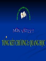 Bài giảng Vật lý 7 bài 9: Tổng kết chương I Quang học