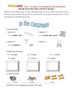 Bài tập ôn hè môn tiếng anh lớp 1 lên lớp 2 