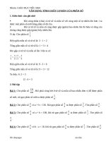 VẬN DỤNG TÍNH CHẤT cơ bản của PHÂN số 