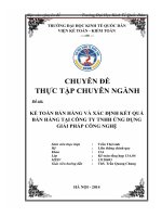 Chuyên đề thực tập - Kế toán bán hàng và xác định kết quả bán hàng tại Công ty TNHH Ứng Dụng Giải Pháp Công Nghệ