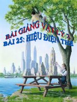 Bài giảng Vật lý 7 bài 25: Hiệu điện thế