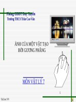 Bài giảng Vật lý 7 bài 5: Ảnh của một vật tạo bởi gương phẳng