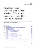 Chapter 25  pension fund deficits and stock market efficiency; evidence from the united kingdom 