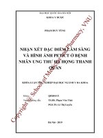 Nhận xét đặc điểm lâm sàng và hình ảnh pet CT ở bệnh nhân ung thư hạ họng thanh quản 