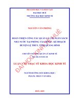 Hoàn thiện công tác quản lý chi ngân sách nhà nước tại phòng tài chính   kế hoạch huyện lệ thủy tỉnh quảng bình 