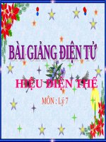 Bài giảng Vật lý 7 bài 25: Hiệu điện thế