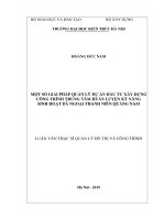 Một số giải pháp quản lý dự án đầu tư xây dựng công trình trung tâm huấn luyện kỹ năng sinh hoạt dã ngoại thanh niên quảng nam 