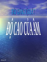 Bài giảng Vật lý 7 bài 11: Độ cao của âm