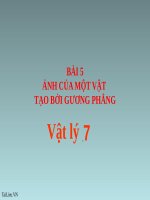 Bài giảng Vật lý 7 bài 5: Ảnh của một vật tạo bởi gương phẳng