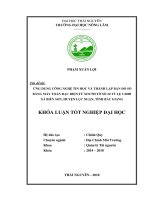Ứng dụng công nghệ tin học và thành lập bản đồ số bằng máy toàn đạc điện tử south tờ số 20 tỷ lệ 1 2000 xã biên sơn, huyện lục ngạn, tỉnh bắc giang 