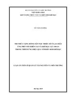 Tri thức cộng đồng dân tộc thiểu số ở Lai Châu ứng phó với thiên tai và khí hậu cực đoan trong thích ứng hiệu quả với biến đổi khí hậu.