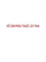 12 bài giảng  vô cảm mổ lấy thai