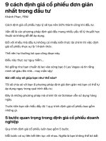 9 cách định giá cổ phiếu đơn giản nhất trong đầu tư   govalue