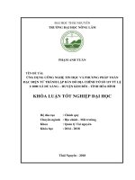 Ứng dụng công nghệ tin học và phương pháp toàn đạc điện tử thành lập bản đồ địa chính tờ số 119 tỷ lệ 11000 tại xã đú sáng, huyện kim bôi, tỉnh hoà bình 