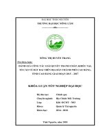 Đánh giá công tác giải quyết tranh chấp, khiếu nại, tố cáo về đất đai trên địa bàn thành phố cao bằng, tỉnh cao bằng giai đoạn 2015 – 2017 