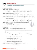 200 câu trắc nghiệm hàm số trích sở GDĐT _ phần 2