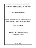 Nghi lễ trong chu kỳ đời người của người tày huyện na hang, tỉnh tuyên quang tt tiếng anh