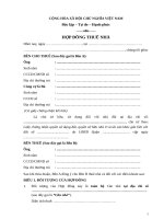 Mẫu Hợp đồng thuê nhà mới nhất