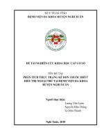 PHÂN TÍCH THỰC TRẠNG KÊ ĐƠN THUỐC BHYT ĐIỀU TRỊ NGOẠI TRÚ TẠI BỆNH VIỆN ĐA KHOA HUYỆN NGHI XUÂN