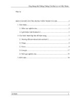 Đồ án Ứng Dụng Hệ Thống Thông Tin Địa Lý và Viễn Thám