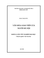 Văn hóa giao tiếp của người hà nội 