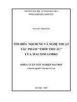 Khoá luận tốt nghiệp tìm hiểu nội dung và nghệ thuật tác phẩm “thời thơ ấu” của macxim gorki 