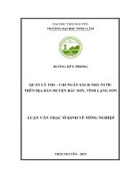 Quản lý thu  chi ngân sách nhà nước trên địa bàn huyện Bắc Sơn, tỉnh Lạng Sơn (Luận văn thạc sĩ)