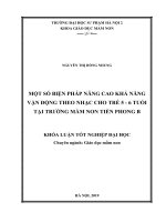 Một số biện pháp nâng cao khả năng vận động theo nhạc cho trẻ 5   6 tuổi tại trường mầm non tiền phong b 