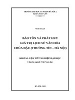 Bảo tồn và phát huy giá trị lịch sử văn hóa của chùa đậu 