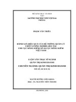 Đánh giá hiệu quả của hệ thống quản lý chất lượng ISO 9001 2015 tại chi cục đăng kiểm số 10   cục đăng kiểm việt nam 