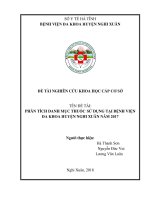 PHÂN TÍCH DANH MỤC THUỐC SỬ DỤNG TẠI BỆNH VIỆN ĐA KHOA NGHI XUÂN