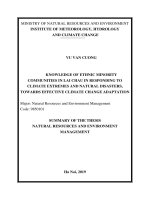 Tri thức cộng đồng dân tộc thiểu số ở lai châu ứng phó với thiên tai và khí hậu cực đoan trong thích ứng hiệu quả với biến đổi khí hậu  tt tiếng anh