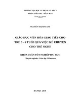 Giáo dục văn hóa giao tiếp cho trẻ 5  6 tuổi qua việc kể chuyện cho trẻ nghe 