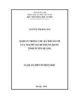 Nghi lễ trong chu kỳ đời người của người Tày huyện Na Hang, tỉnh Tuyên Quang (Luận án tiến sĩ)