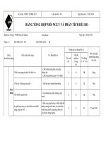 Bảng tổng hợp nhận diện mối nguy và phân tích rủi ro ISO 9001 : 2015