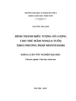 Tổ chức hoạt động hình thành biểu tượng số lượng cho trẻ mẫu giáo 3 6 tuổi theo phương pháp montessori