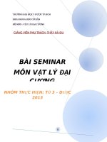 Bài tập nhóm môn vật lý đại cương bài seminar