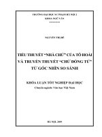 Khoá luận tốt nghiệp Tiểu thuyết “Nhà Chử” của Tô Hoài và truyền thuyết “Chử Đồng Tử” từ góc nhìn so sánh