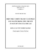 Khoá luận tốt nghiệp Hiện thực chiến tranh và số phận con người trong tiểu thuyết Ăn mày dĩ vãng của Chu Lai