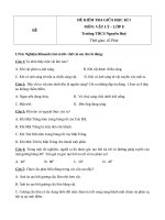 Đề kiểm tra giữa học kì 1 môn Vật lý lớp 7