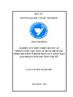 Nghiên cứu biến thiên huyết áp trong cuộc lọc sử dụng dịch lọc nhiệt độ thấp ở bệnh nhân suy thận mạn giai đoạn cuối lọc máu chu kỳ 
