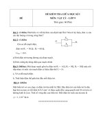 Đề kiểm tra giữa học kì 1 môn Vật lý lớp 9