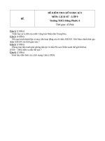 Đề kiểm tra giữa học kì 1 môn Ngữ văn lớp 9