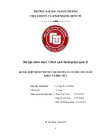 Hiệp định thương mại EVFTA và cơ hội cho xuất khẩu cà phê Việt