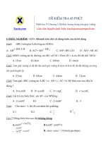 9 de ktra 45 phut HH 9 chuong i he thuc luong trong tam giac vuong trac nghiem va tu luan co dap an 